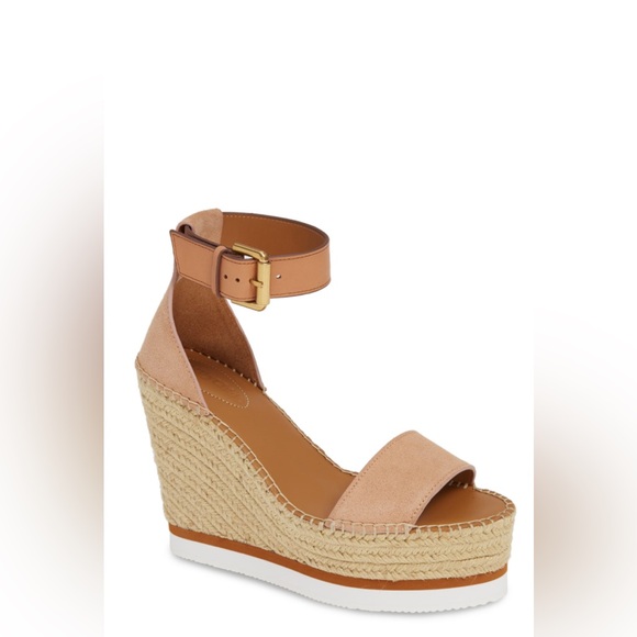 See by Chloe Glyn Wedge Sandal Cirpria (Tan) 38 - Picture 2 of 8